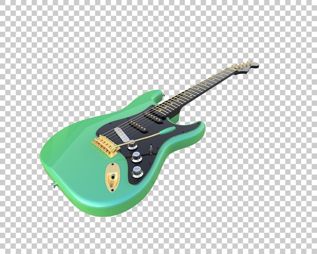 PSD elektrische gitarre isoliert auf dem hintergrund 3d-rendering-illustration