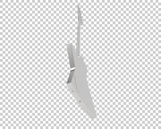 Elektrische Gitarre isoliert auf dem Hintergrund 3D-Rendering-Illustration