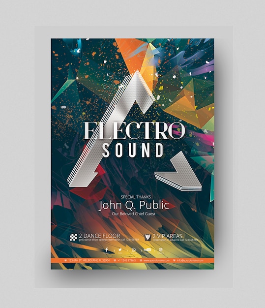 PSD elektro-sound-flyer