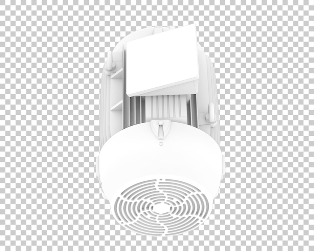 Elektromotor isoliert auf transparentem Hintergrund 3D-Rendering-Illustration