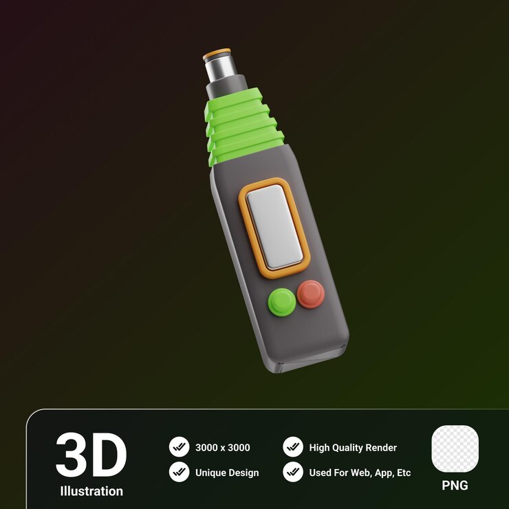 PSD elektrowerkzeuge objekttester 3d-illustration