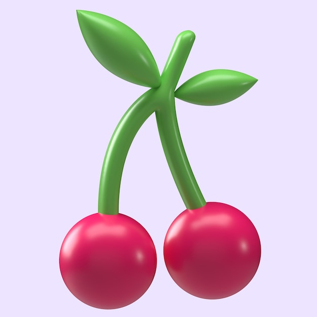 Élément 3D des cerises rouges