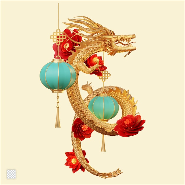 Élément 3D du Nouvel An chinois