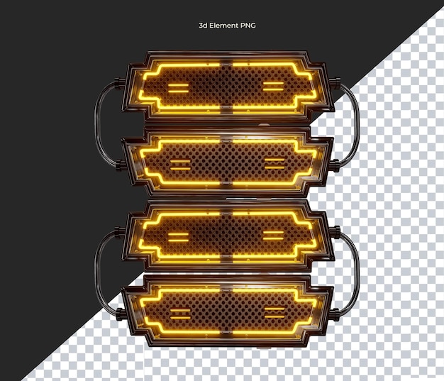 Élément 3D avec lumière pour la composition et la conception de flyers d'événements