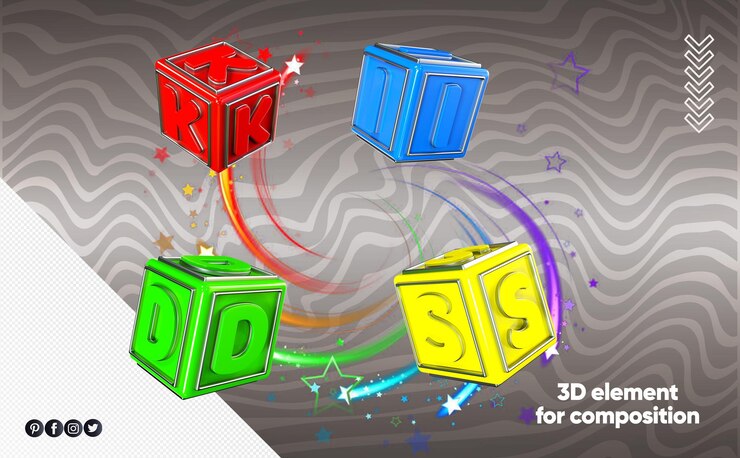 PSD élément 3d pour la campagne du jour des enfants