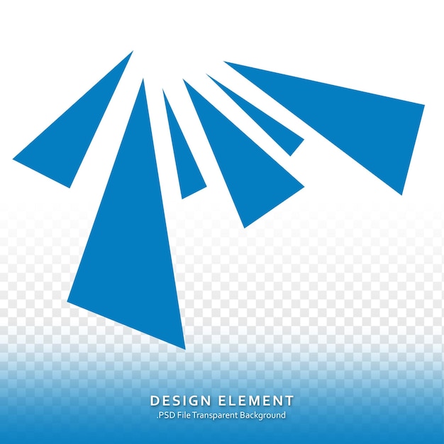 élément de bannière flèche bleue triangle transparent flèche élément d'illustration fichier psd de bande dessinée