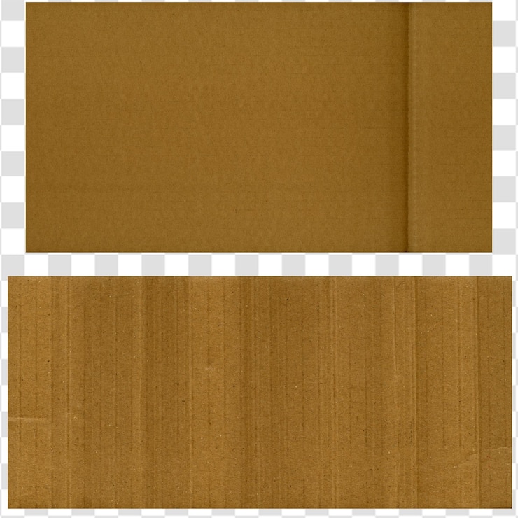 PSD élément de carton froissé ou déchiré avec texture pour des mises en page isolées sur un fond transparent