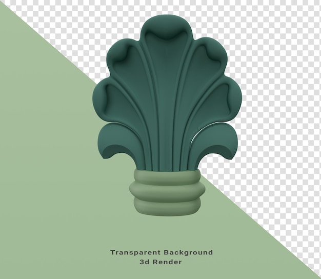 Élément De Conception Abstraite Rendu 3d Du Concept Minimaliste De Fleur Sculptée