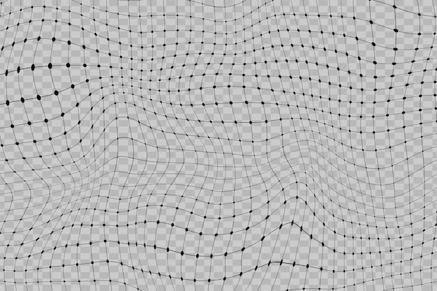Élément de conception du motif d'onde 3D à points noirs