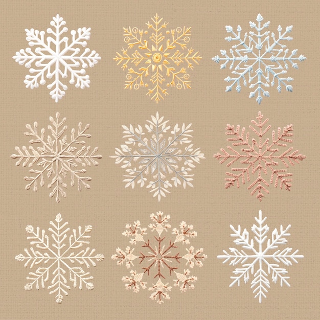 Élément de conception de flocon de neige complexe