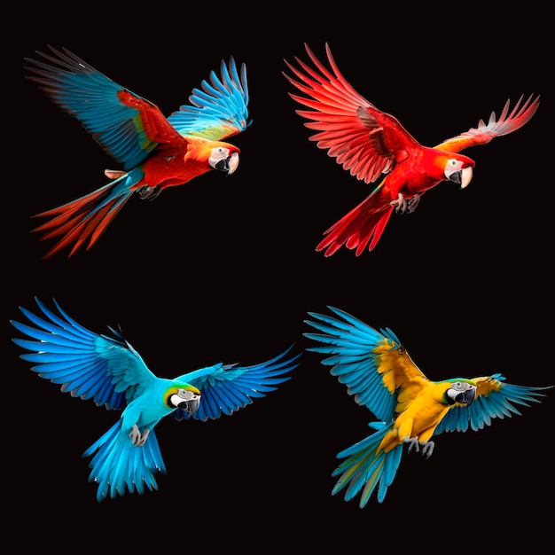 Élément de conception d'un oiseau volant d'animal perroquet