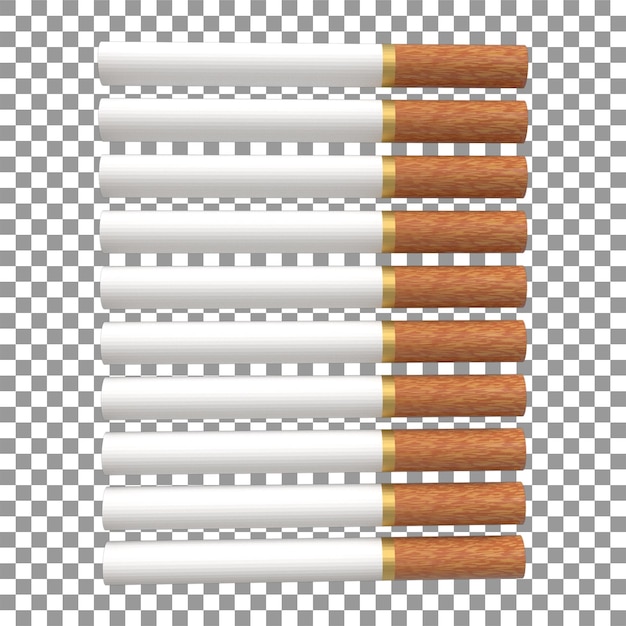 Élément de conception de tabac de rendu de cigarette réaliste 3D