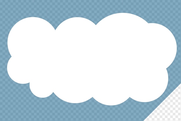 Element de nuvem transparente padrão de nuvem de texto de bolha psd
