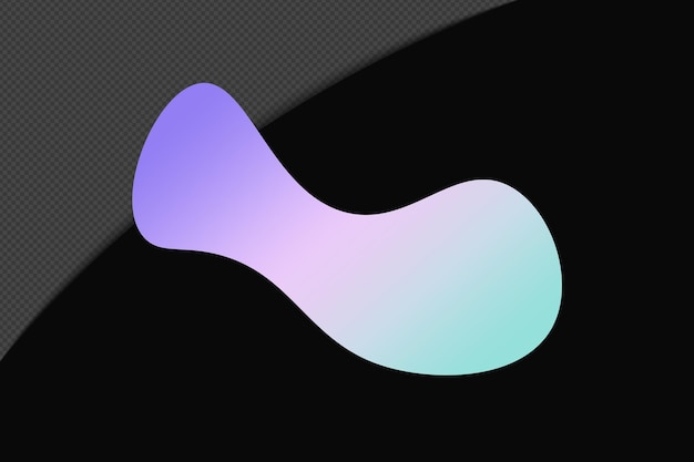 Élément de gradient de forme abstraite avec modèle coloré pastel Psd Png Design