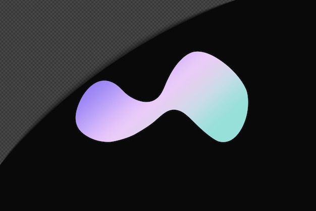 Élément de gradient de forme abstraite avec modèle coloré pastel Psd Png Design