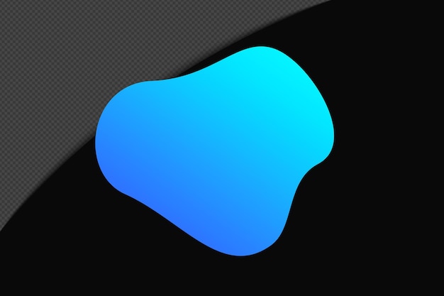 Élément de gradient de forme abstraite avec modèle de couleur bleue psd png design
