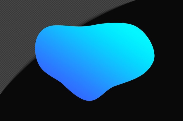 Élément de gradient de forme abstraite avec modèle de couleur bleue psd png design