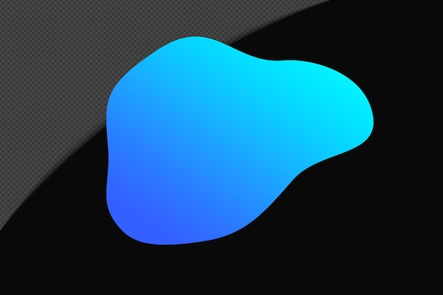 Élément de gradient de forme abstraite avec modèle de couleur bleue psd png design