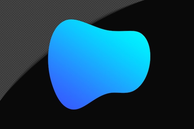 Élément de gradient de forme abstraite avec modèle de couleur bleue psd png design