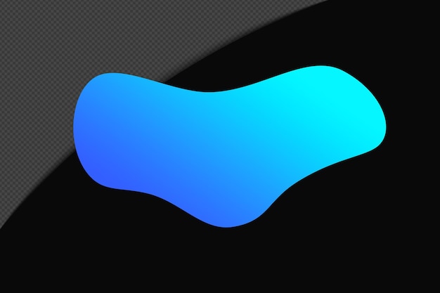Élément de gradient de forme abstraite avec modèle de couleur bleue psd png design