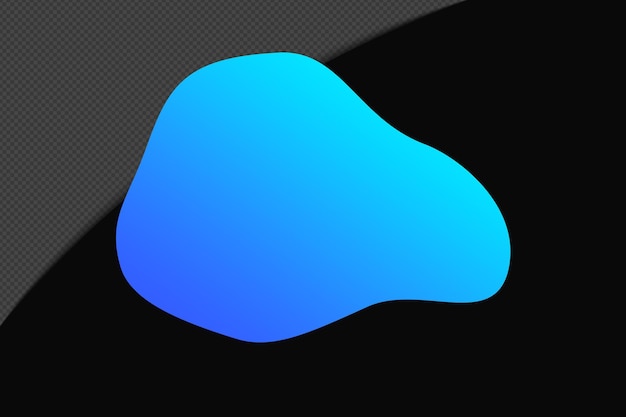 Élément de gradient de forme abstraite avec modèle de couleur bleue psd png design