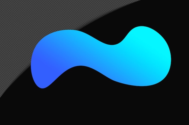 Élément de gradient de forme abstraite avec modèle de couleur bleue psd png design