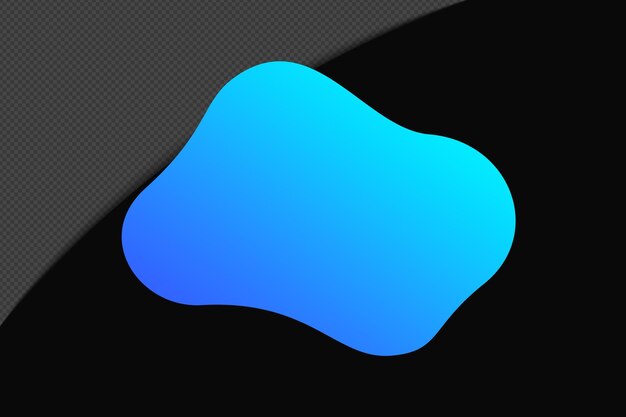 Élément de gradient de forme abstraite avec modèle de couleur bleue psd png design