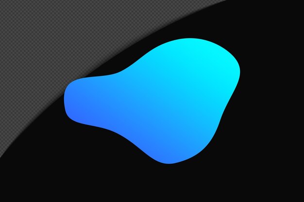 Élément de gradient de forme abstraite avec modèle de couleur bleue psd png design