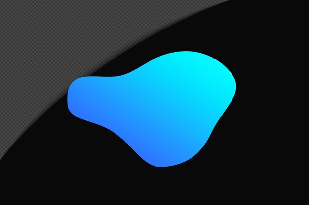 Élément de gradient de forme abstraite avec modèle de couleur bleue psd png design