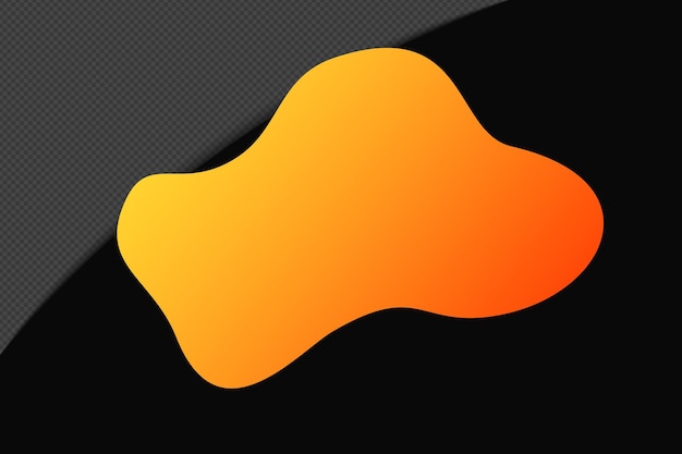 Élément de gradient de forme abstraite avec modèle de couleur jaune-orange Psd Png Design