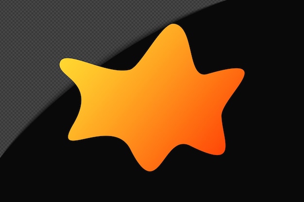 Élément de gradient de forme abstraite avec modèle de couleur jaune-orange Psd Png Design
