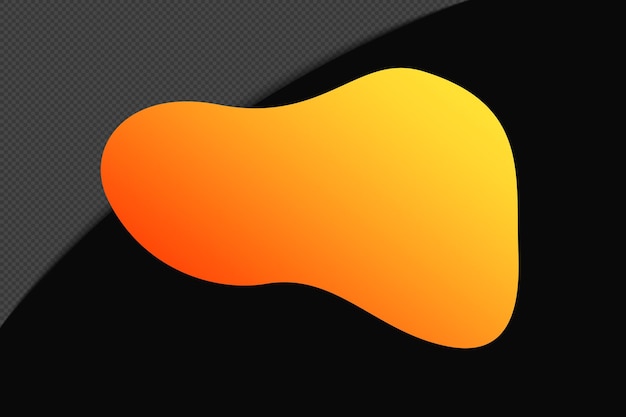 Élément de gradient de forme abstraite avec modèle de couleur orange de couleur psd design