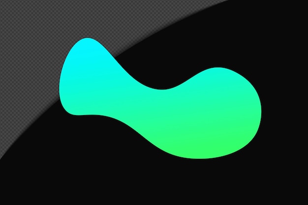 Élément de gradient de forme abstraite avec modèle de couleur vert bleu Psd Png Design