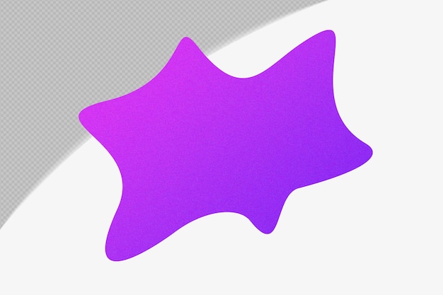 Élément de gradient de forme abstraite avec modèle de couleur violette psd png design