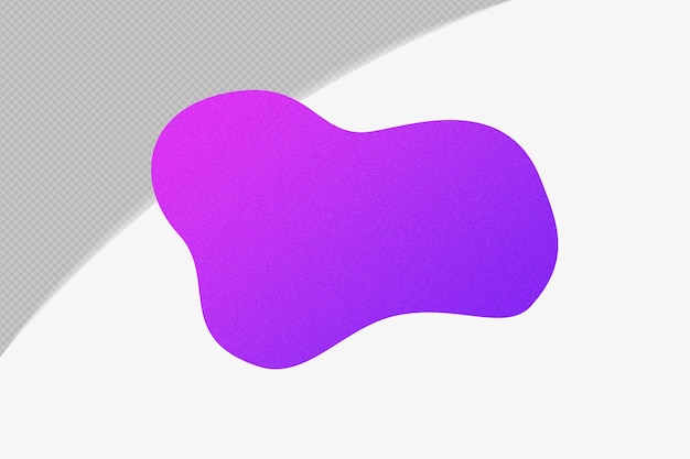 Élément de gradient de forme abstraite avec modèle de couleur violette psd png design