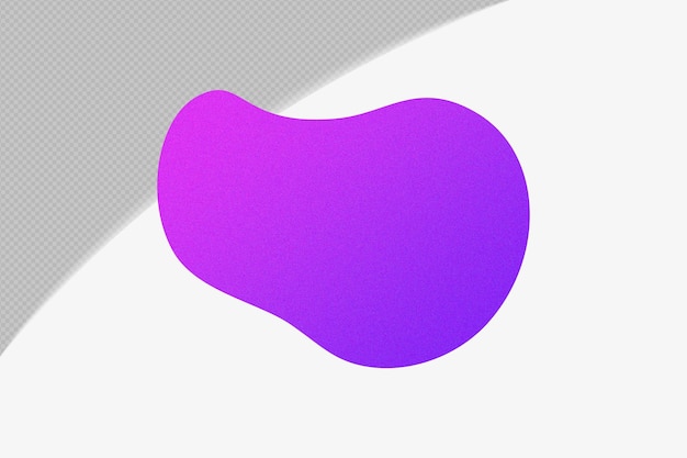 Élément de gradient de forme abstraite avec modèle de couleur violette psd png design