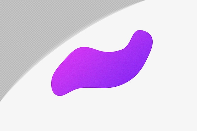 Élément de gradient de forme abstraite avec modèle de couleur violette psd png design