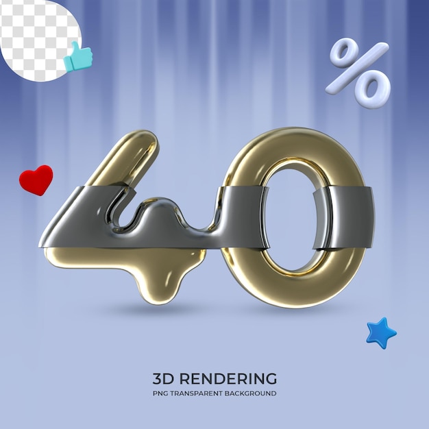 Élément Graphique Numéro 40 Rendu 3d