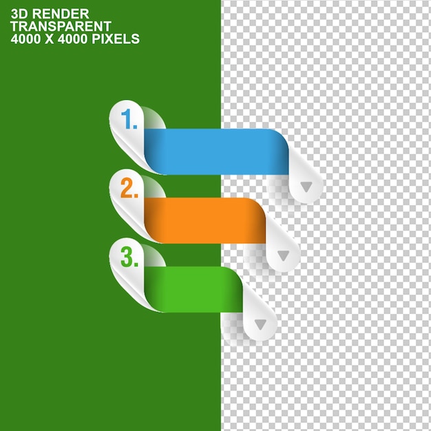 PSD Élément graphique ppt élément quatre assorti papiers de couleur produits chimiques élément ruban pngpsd