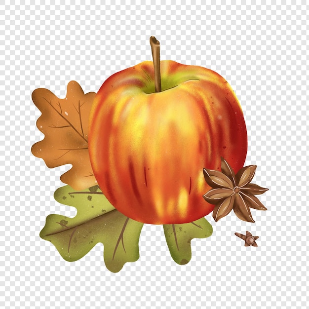 PSD Élément d'illustration clipart automne automne rustique