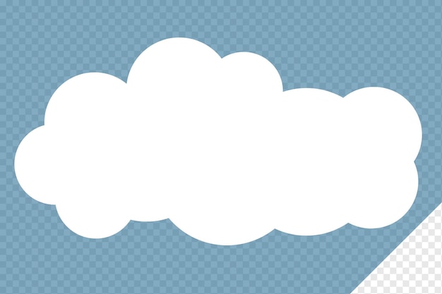 élément de nuage transparent modèle de nuage de texte de bulle psd