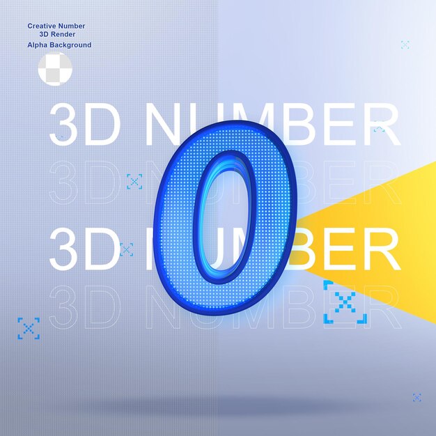 Élément de sport créatif 3d number0 pour la conception