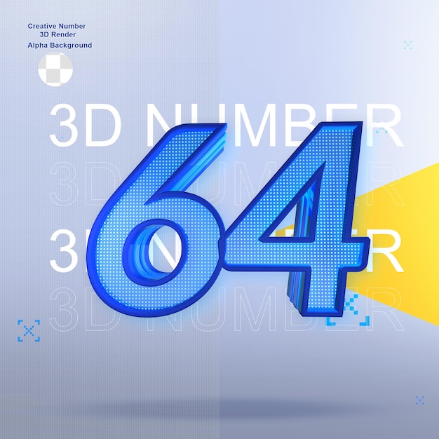 Élément De Sport Créatif 3d Number64 Pour La Conception