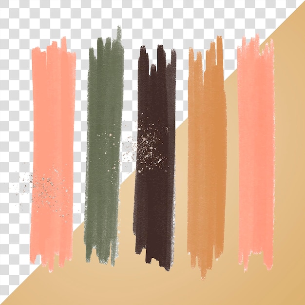 Élément de trace de pinceau d'encre Png avec des paillettes
