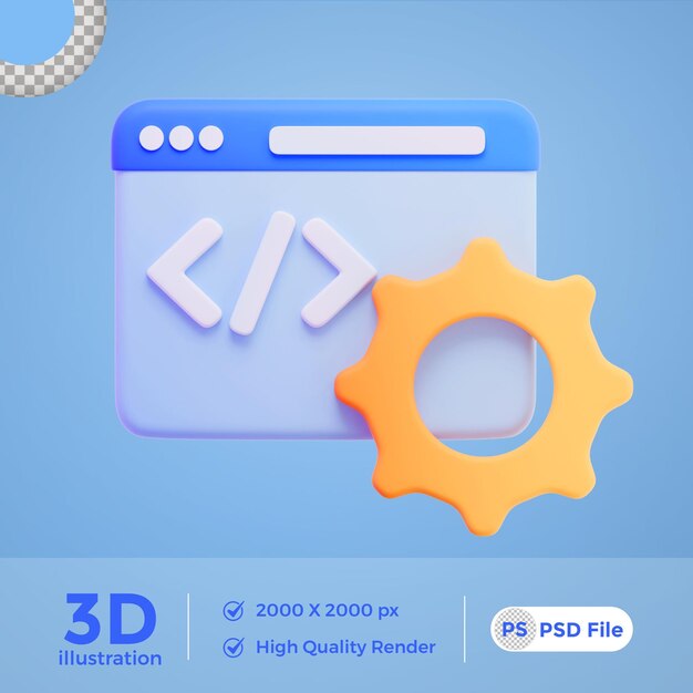 PSD Élément web 3d rendu de haute qualité png psd gratuite