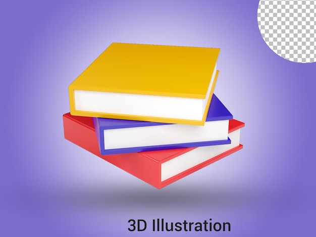 Elementi grafici dell'illustrazione del libro resi 3D