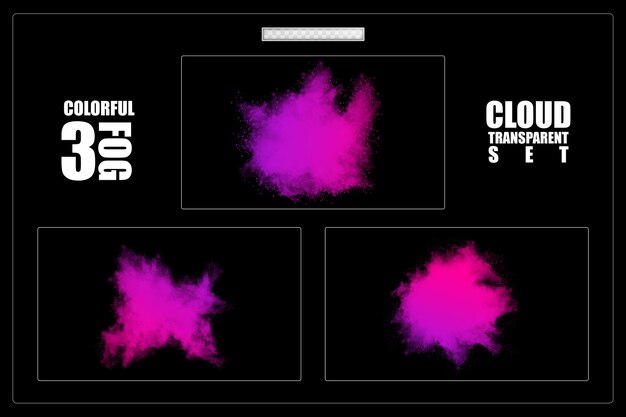 Elementi meteorologici del cielo nebbioso realistico delle nuvole colorate