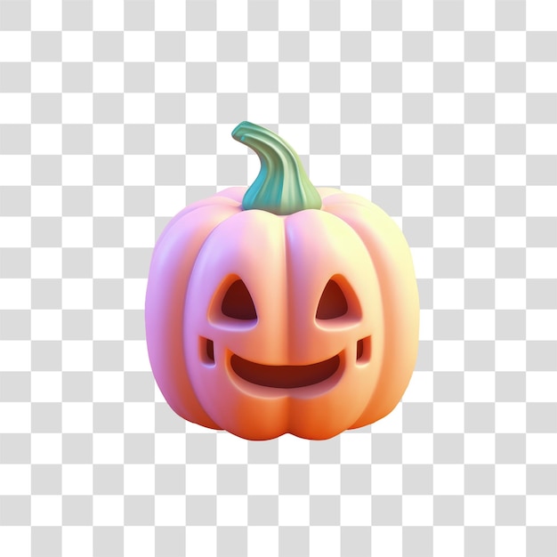 PSD elemento 3d abobora halloween para post png sem fundo