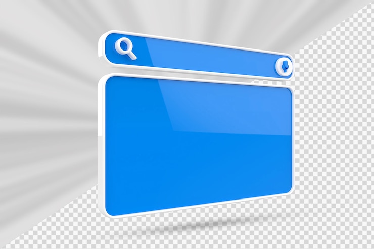 PSD elemento 3d de la barra de búsqueda