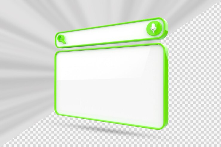 PSD elemento 3d de la barra de búsqueda